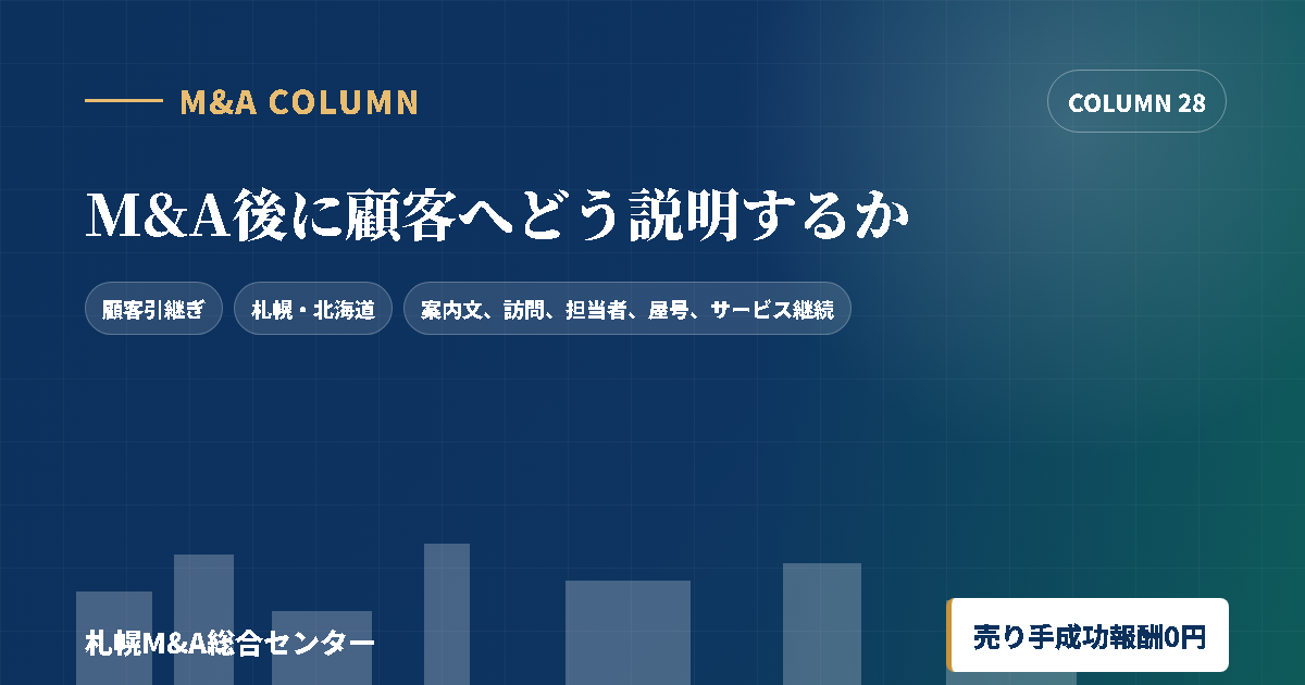 M&A後に顧客へどう説明するかのアイキャッチ画像