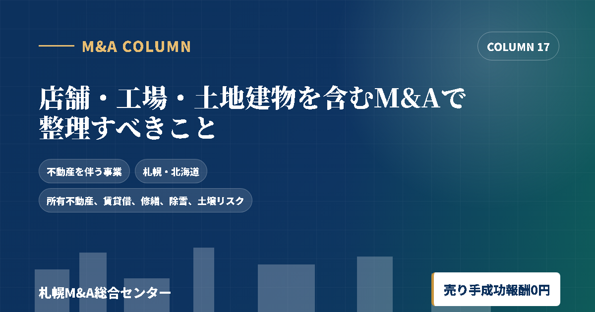 店舗・工場・土地建物を含むM&Aで整理すべきことのアイキャッチ画像